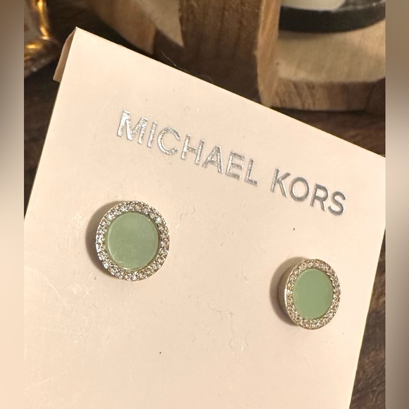 Michael Kors Green Stud Earrings - Picture 5 of 5